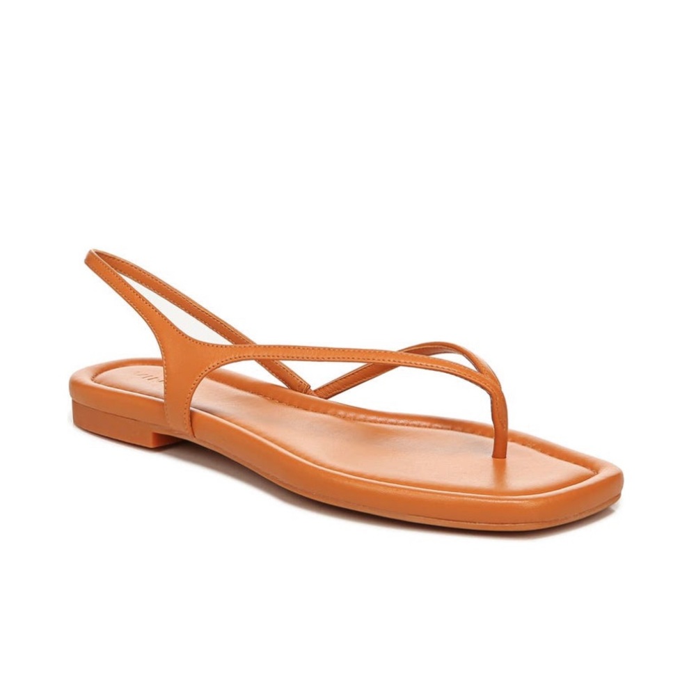 Vince Deana Strappy Leather Flat Sandals, Orange Size 10M (Sold Out) NEW $195